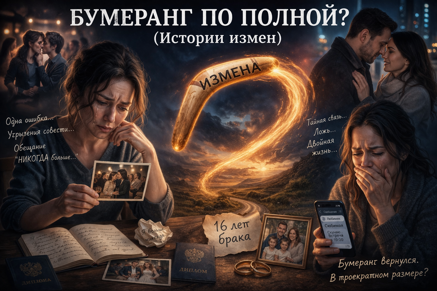 Бумеранг по полной?
(Истории измен.)