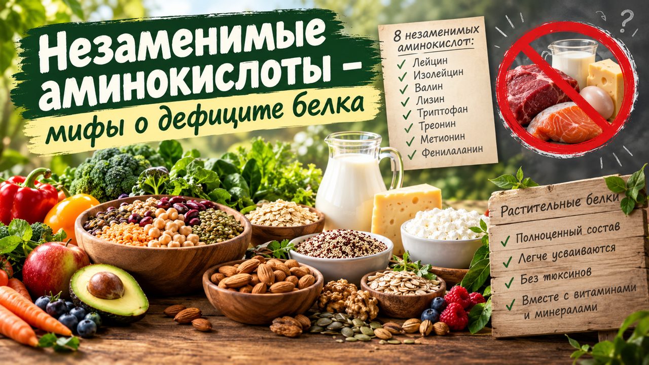 Незаменимые аминокислоты - мифы о дефиците белка